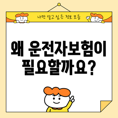 왜 운전자보험이 필요할까요?