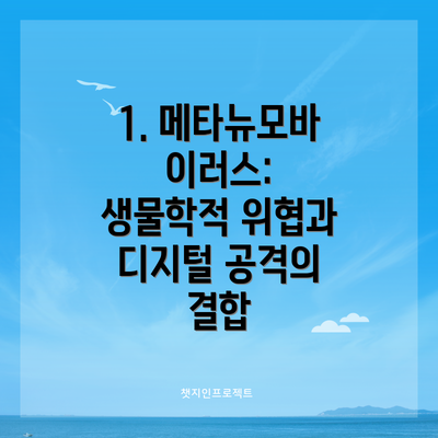 1. 메타뉴모바이러스: 생물학적 위협과 디지털 공격의 결합