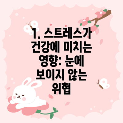 1. 스트레스가 건강에 미치는 영향: 눈에 보이지 않는 위협