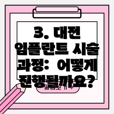 3. 대전 임플란트 시술 과정:  어떻게 진행될까요?