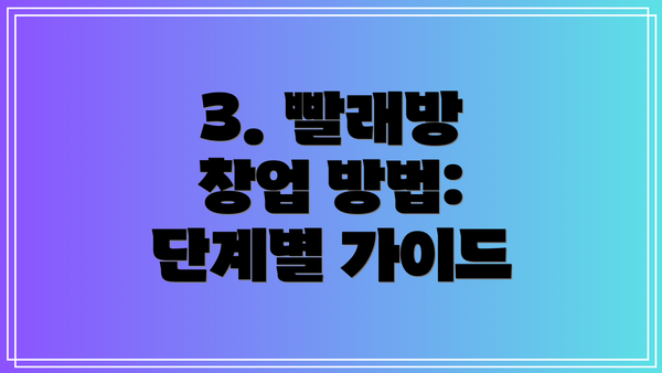 3. 빨래방 창업 방법: 단계별 가이드