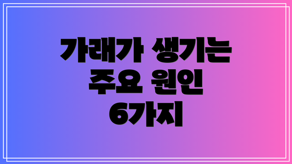 가래가 생기는 주요 원인 6가지