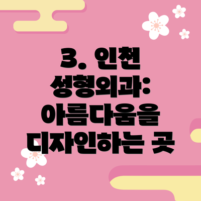 3. 인천 성형외과: 아름다움을 디자인하는 곳