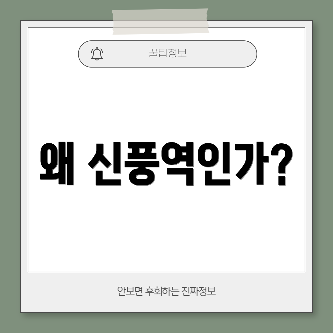 왜 신풍역인가?