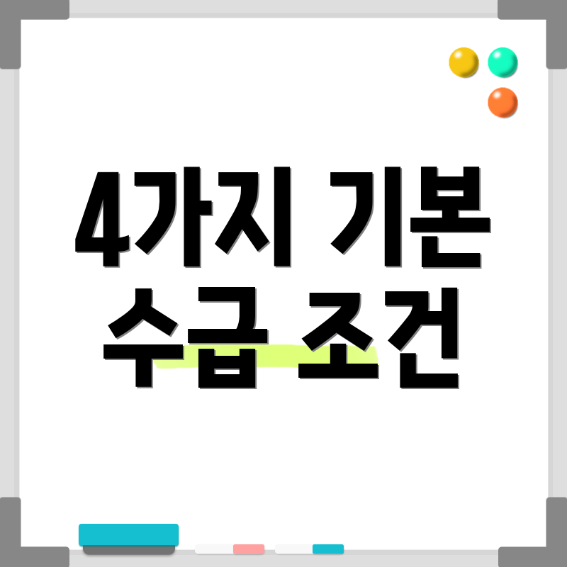 4가지 기본 수급 조건
