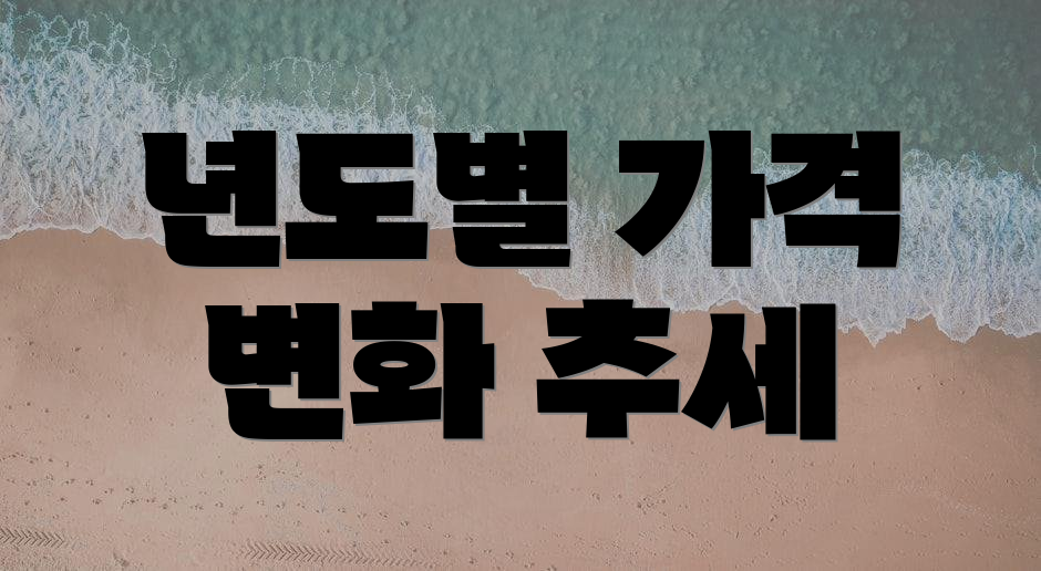 년도별 가격 변화 추세