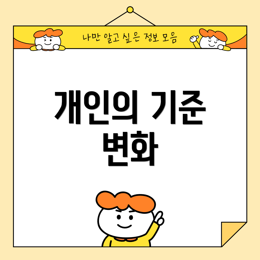 개인의 기준 변화