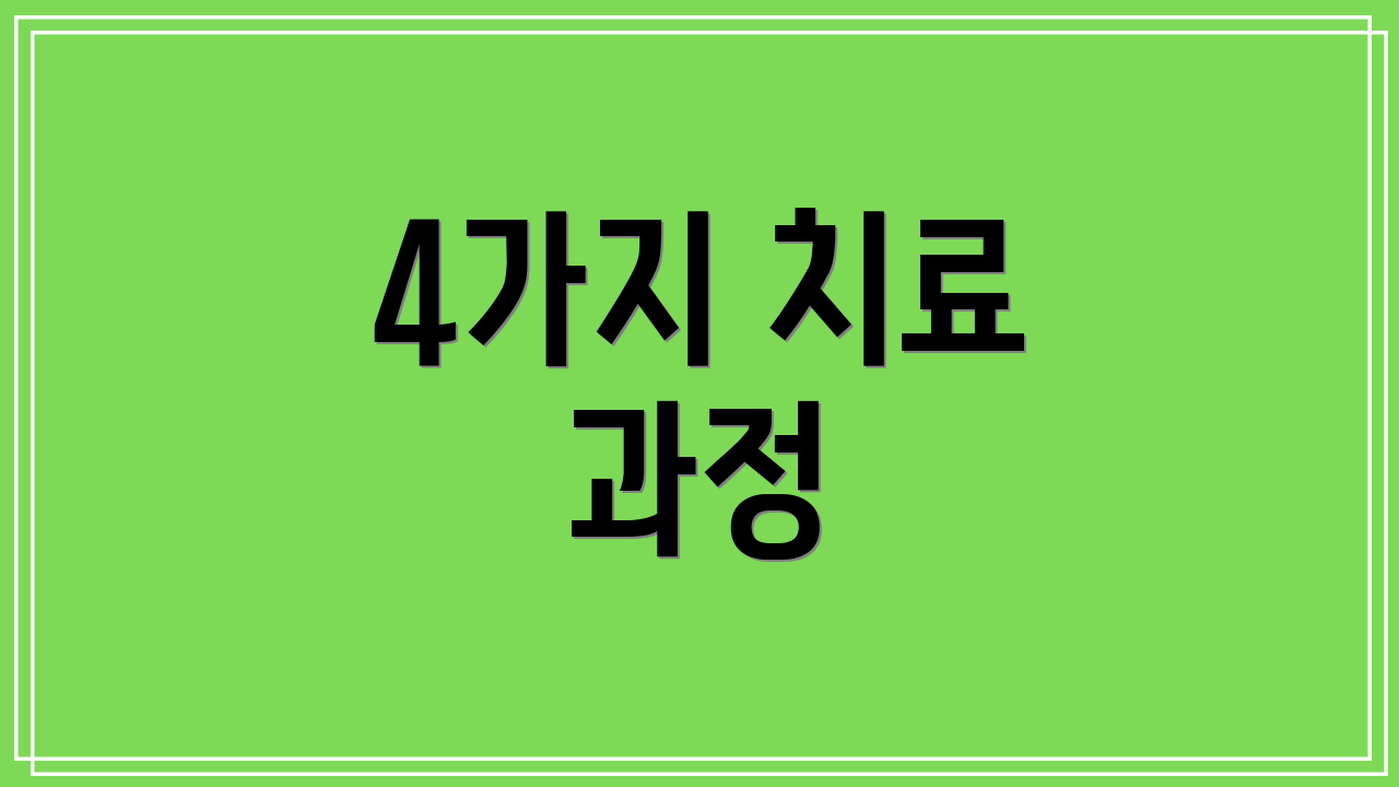 4가지 치료 과정