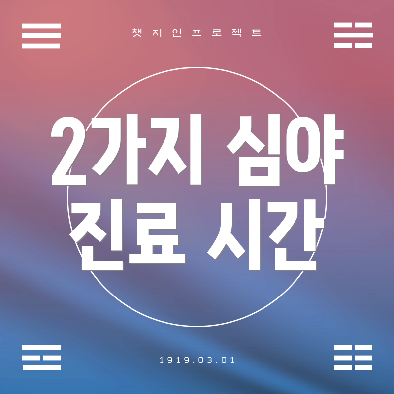 2가지 심야 진료 시간