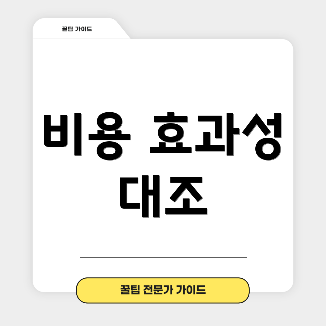 비용 효과성 대조