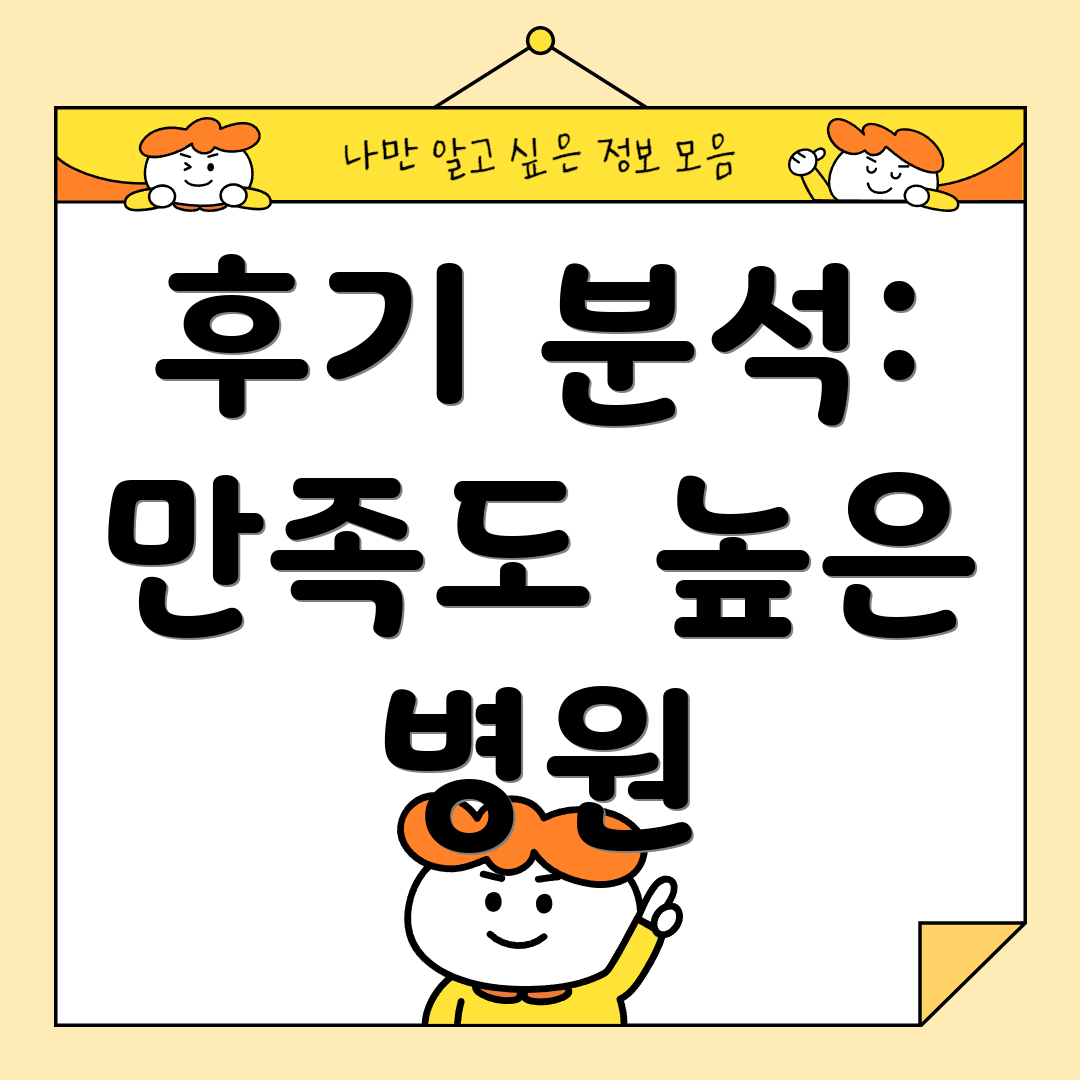 후기 분석: 만족도 높은 병원