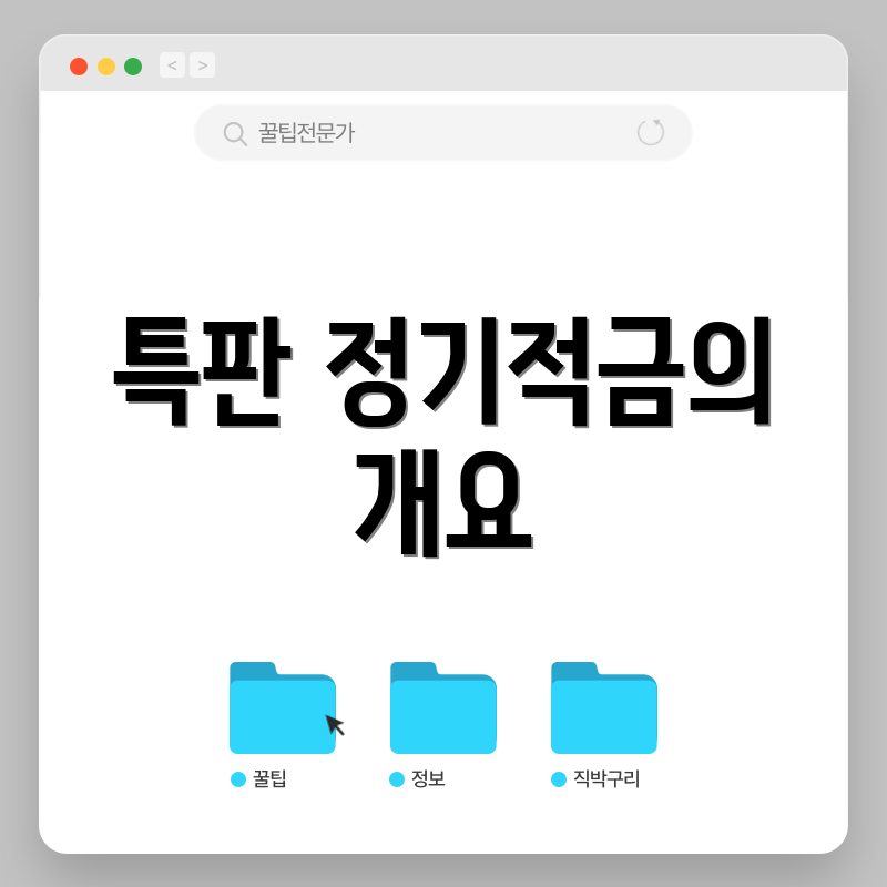 특판 정기적금의 개요