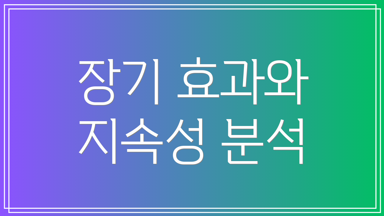 장기 효과와 지속성 분석