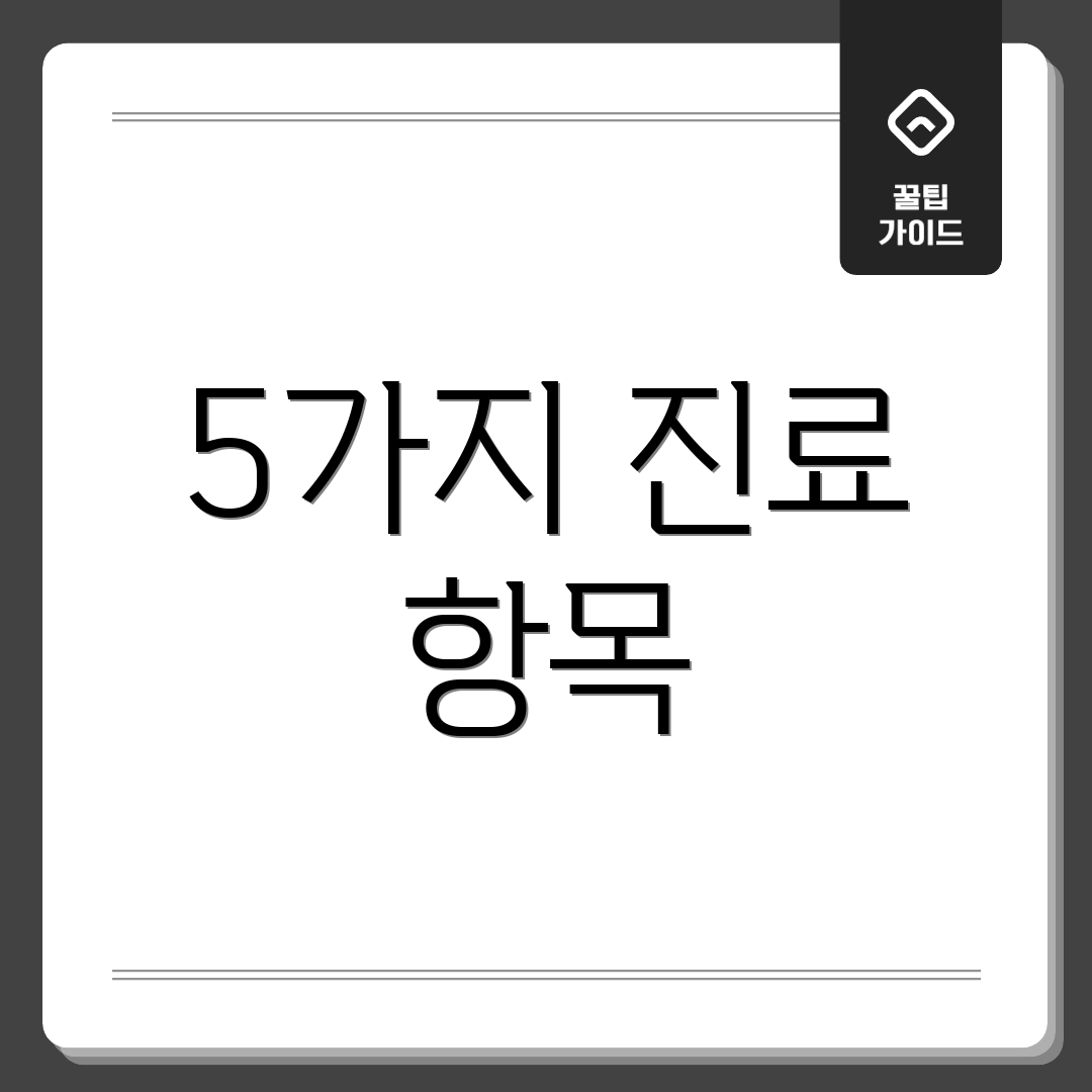 5가지 진료 항목