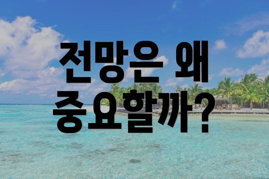 전망은 왜 중요할까?