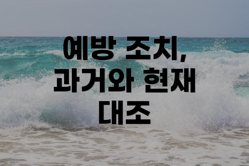예방 조치, 과거와 현재 대조