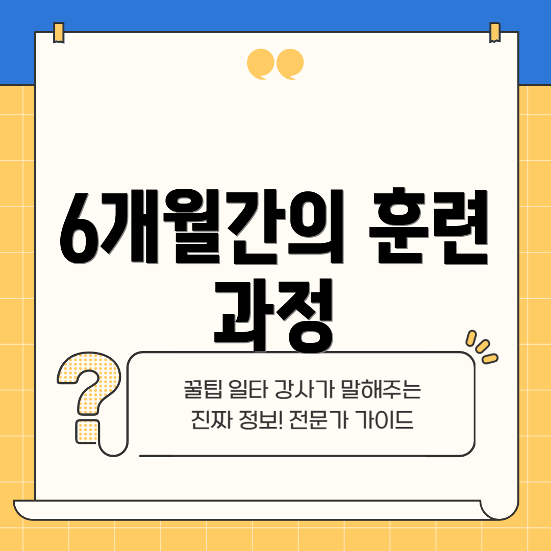 6개월간의 훈련 과정