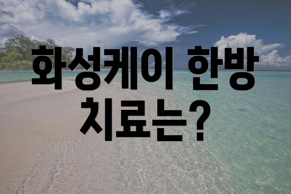 화성케이 한방 치료는?