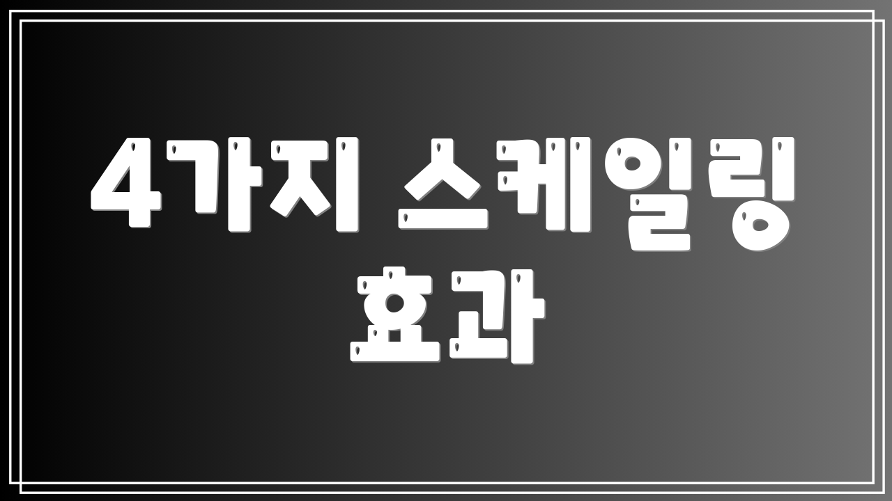 4가지 스케일링 효과