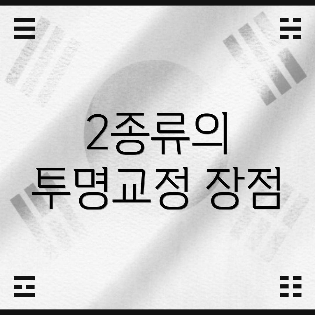 2종류의 투명교정 장점