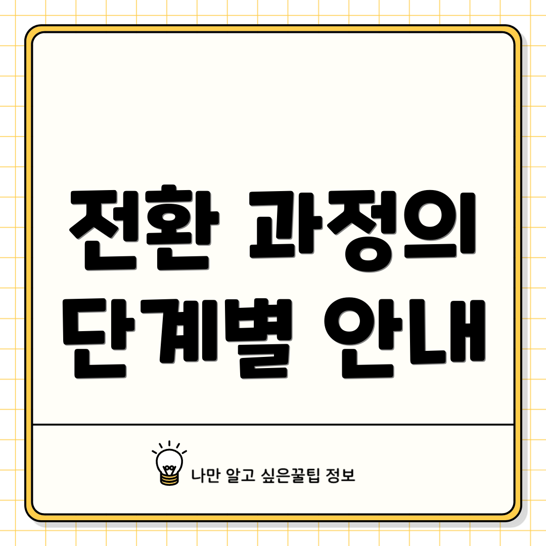 전환 과정의 단계별 안내