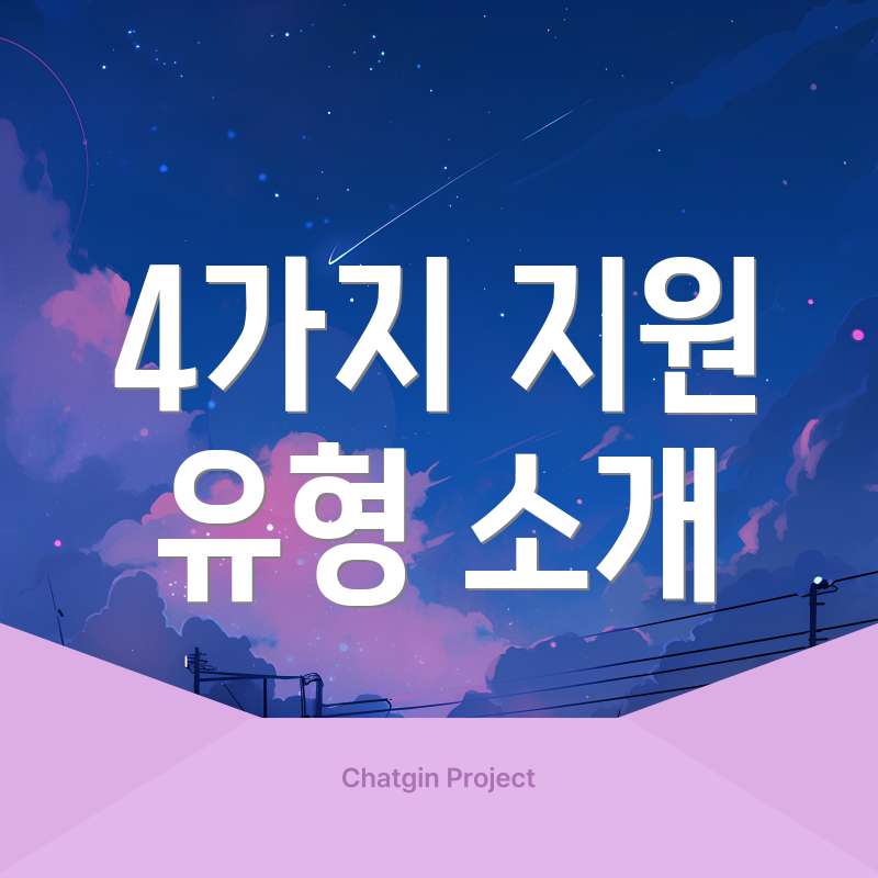 4가지 지원 유형 소개