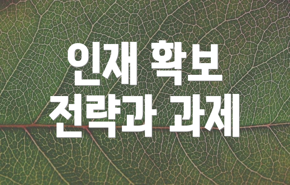 인재 확보 전략과 과제