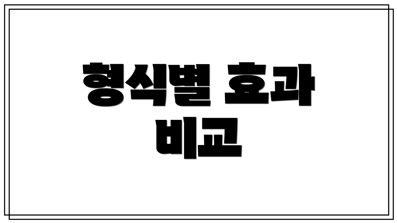 형식별 효과 비교