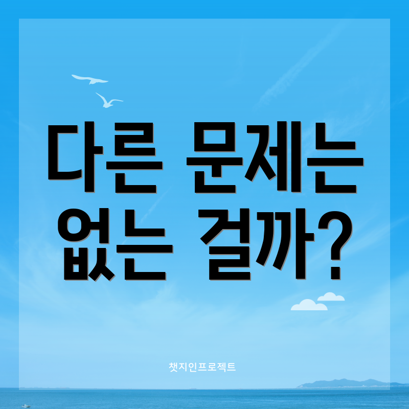 다른 문제는 없는 걸까?