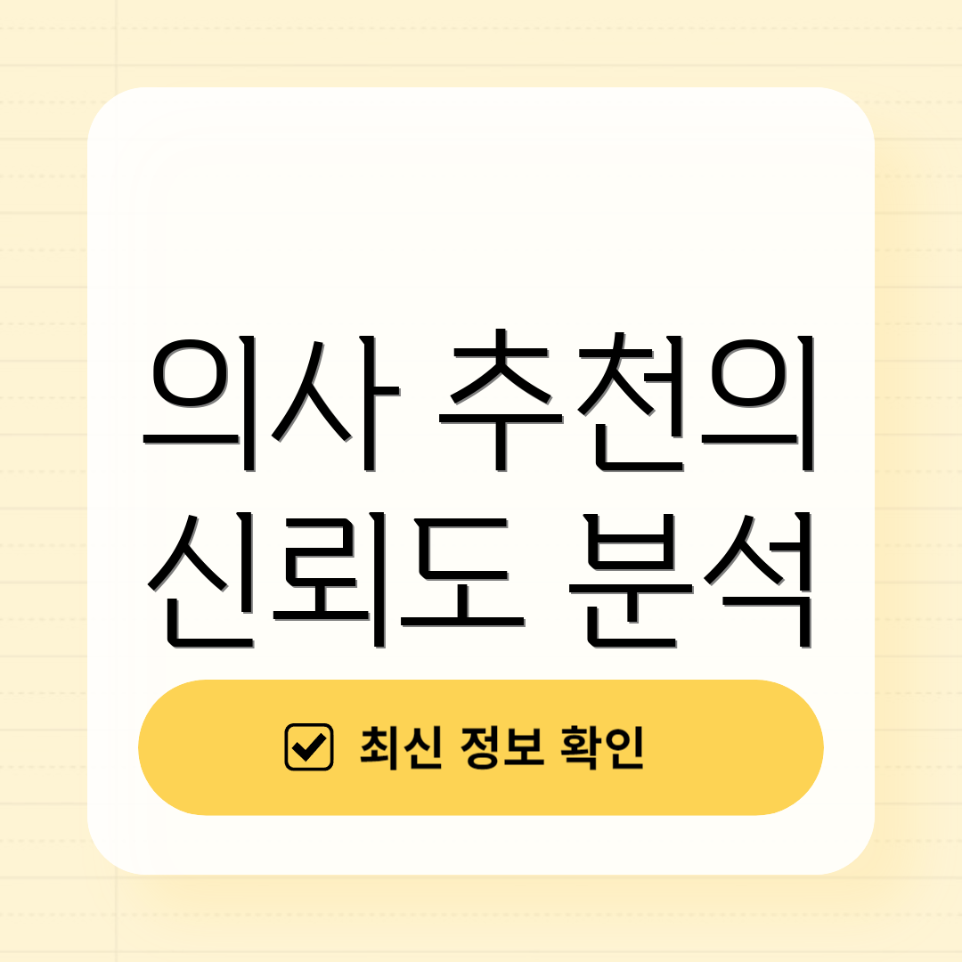의사 추천의 신뢰도 분석
