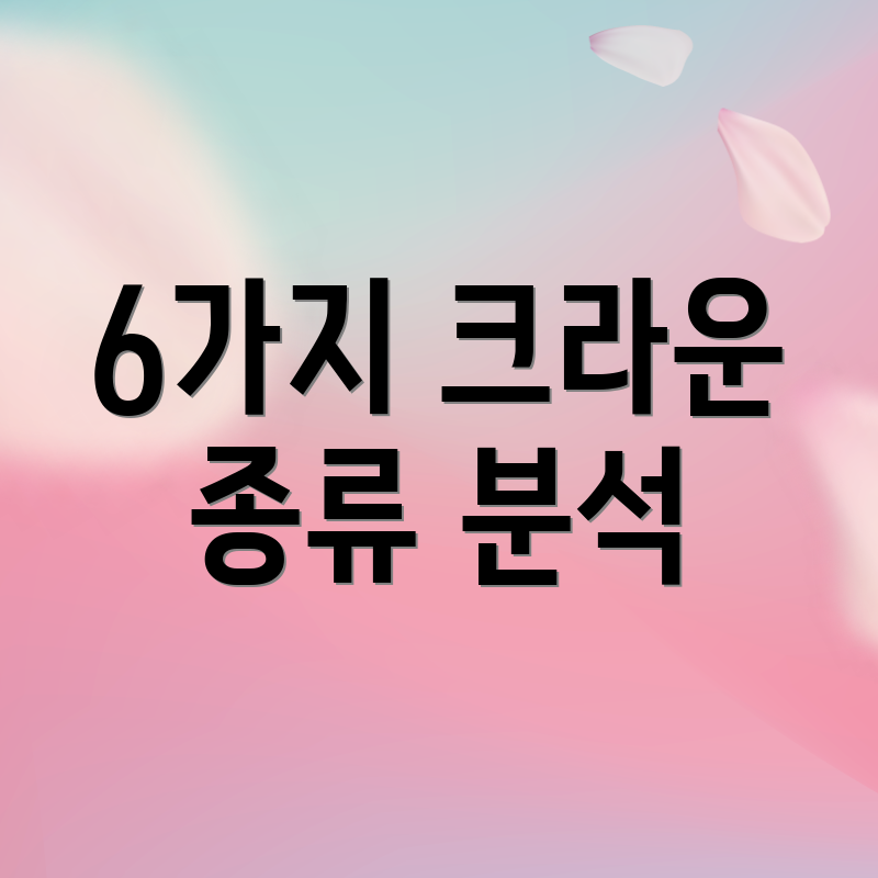 6가지 크라운 종류 분석