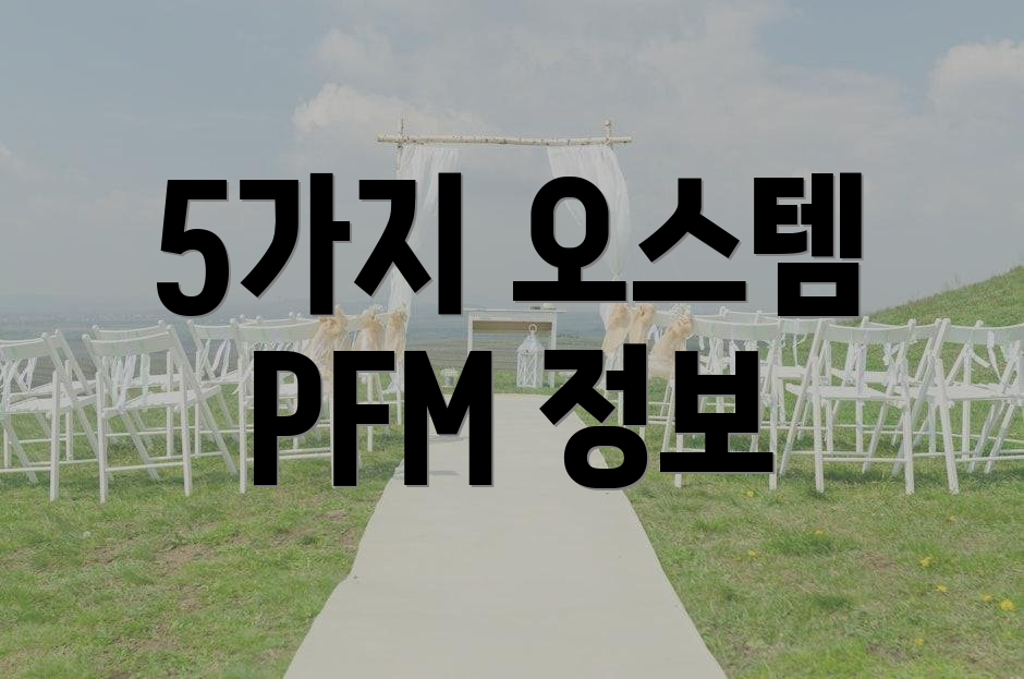5가지 오스템 PFM 정보