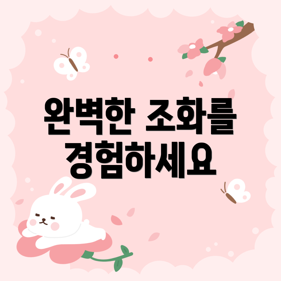 완벽한 조화를 경험하세요