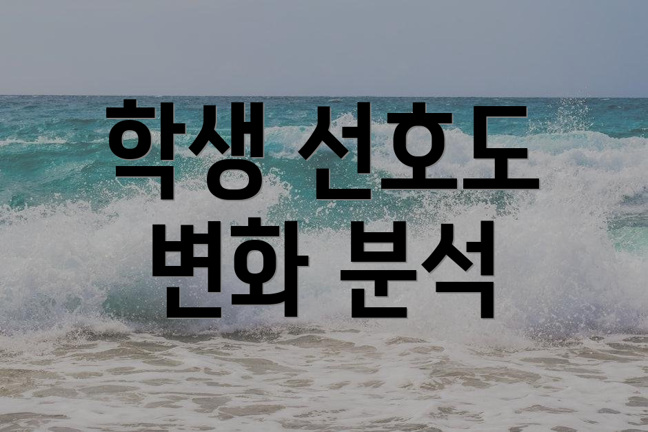 학생 선호도 변화 분석