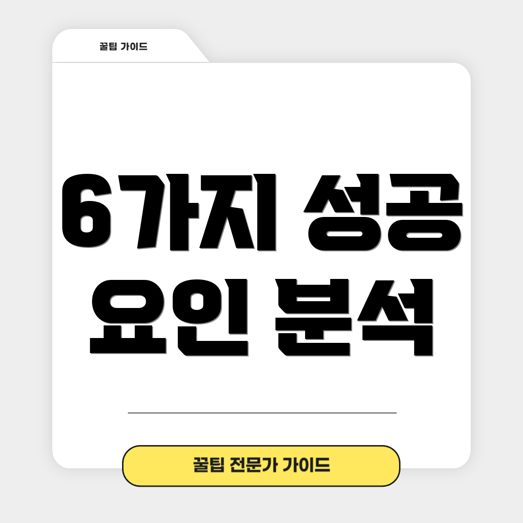 6가지 성공 요인 분석