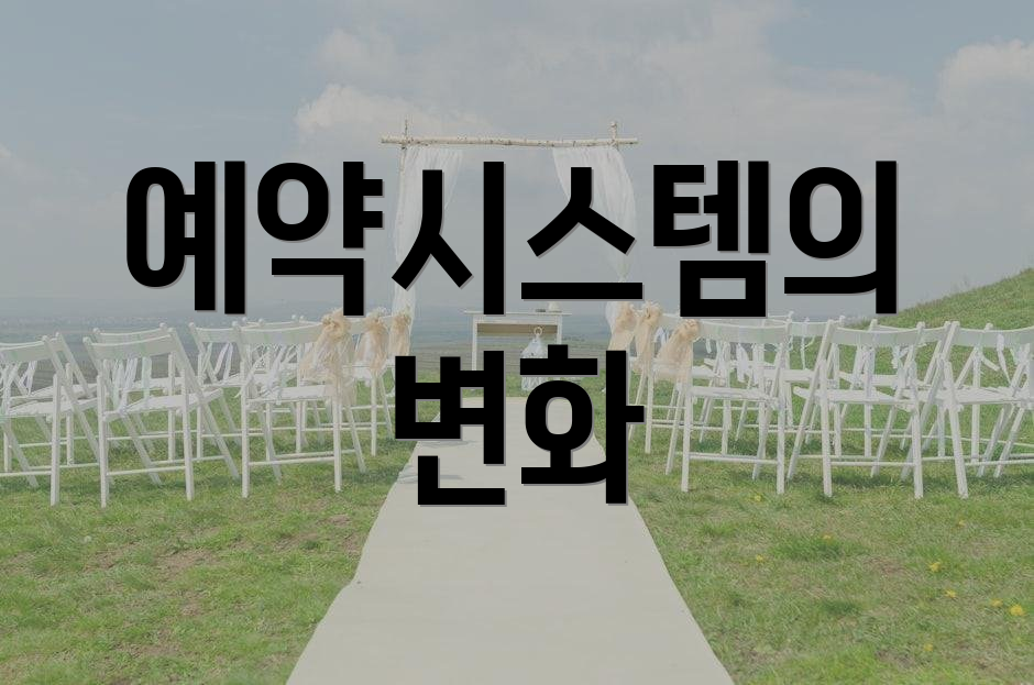 예약시스템의 변화