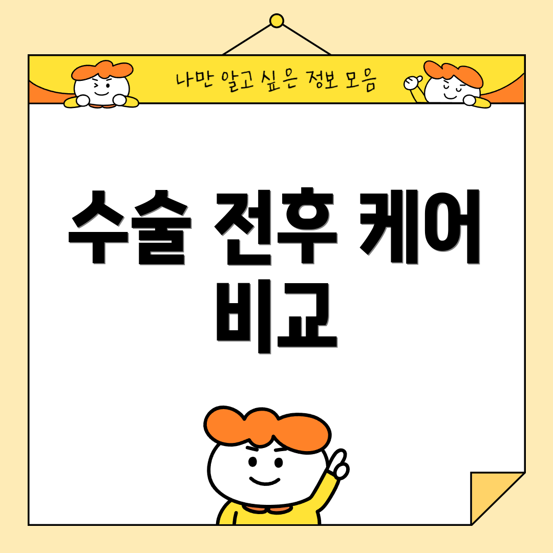 수술 전후 케어 비교
