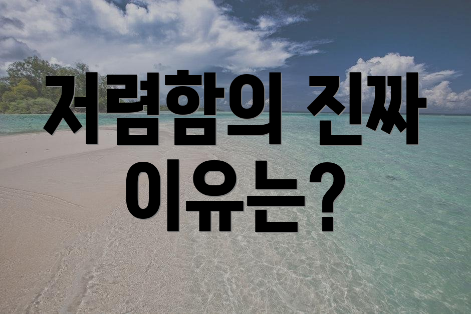저렴함의 진짜 이유는?