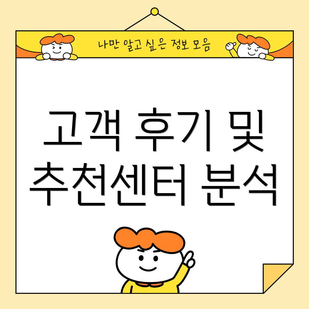 고객 후기 및 추천센터 분석