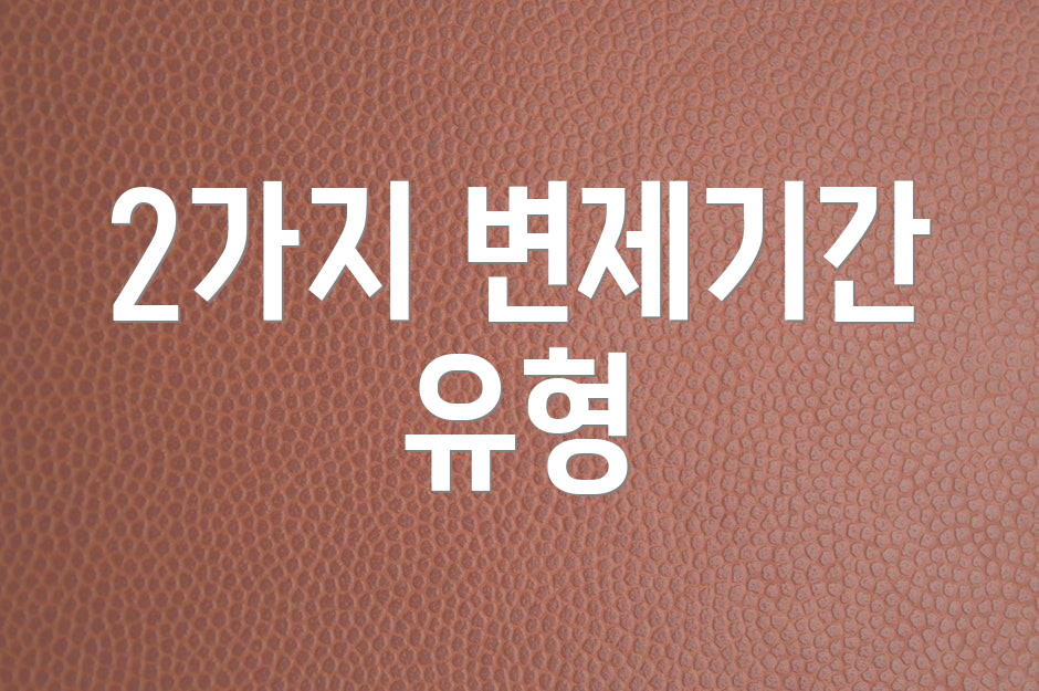 2가지 변제기간 유형