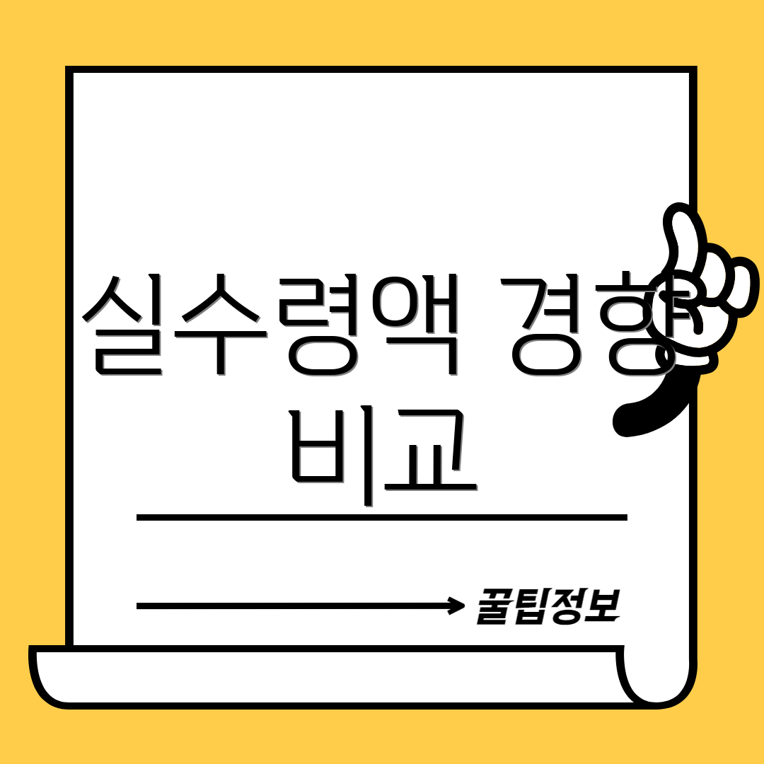 실수령액 경향 비교