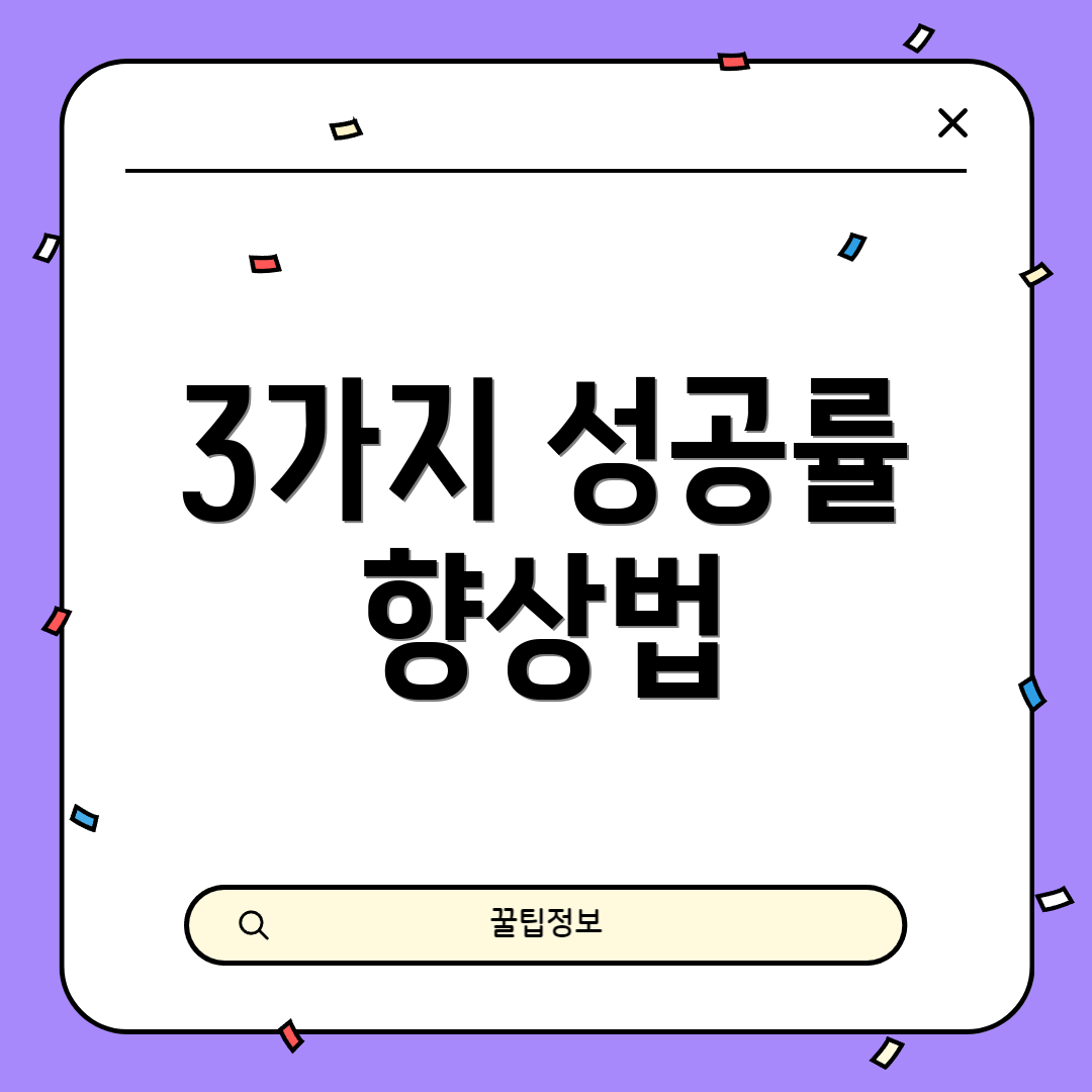 3가지 성공률 향상법