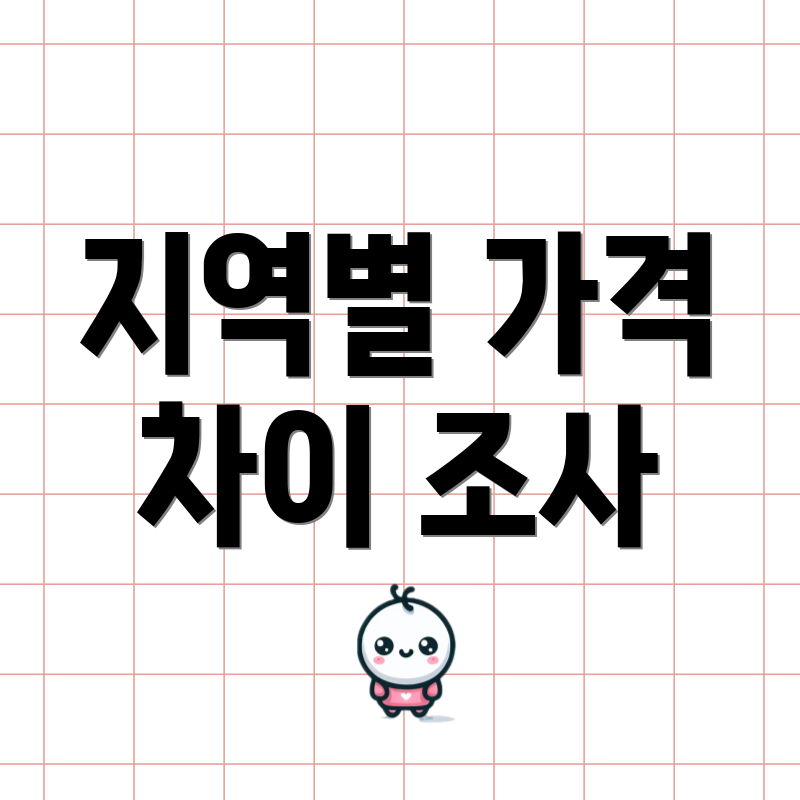 지역별 가격 차이 조사