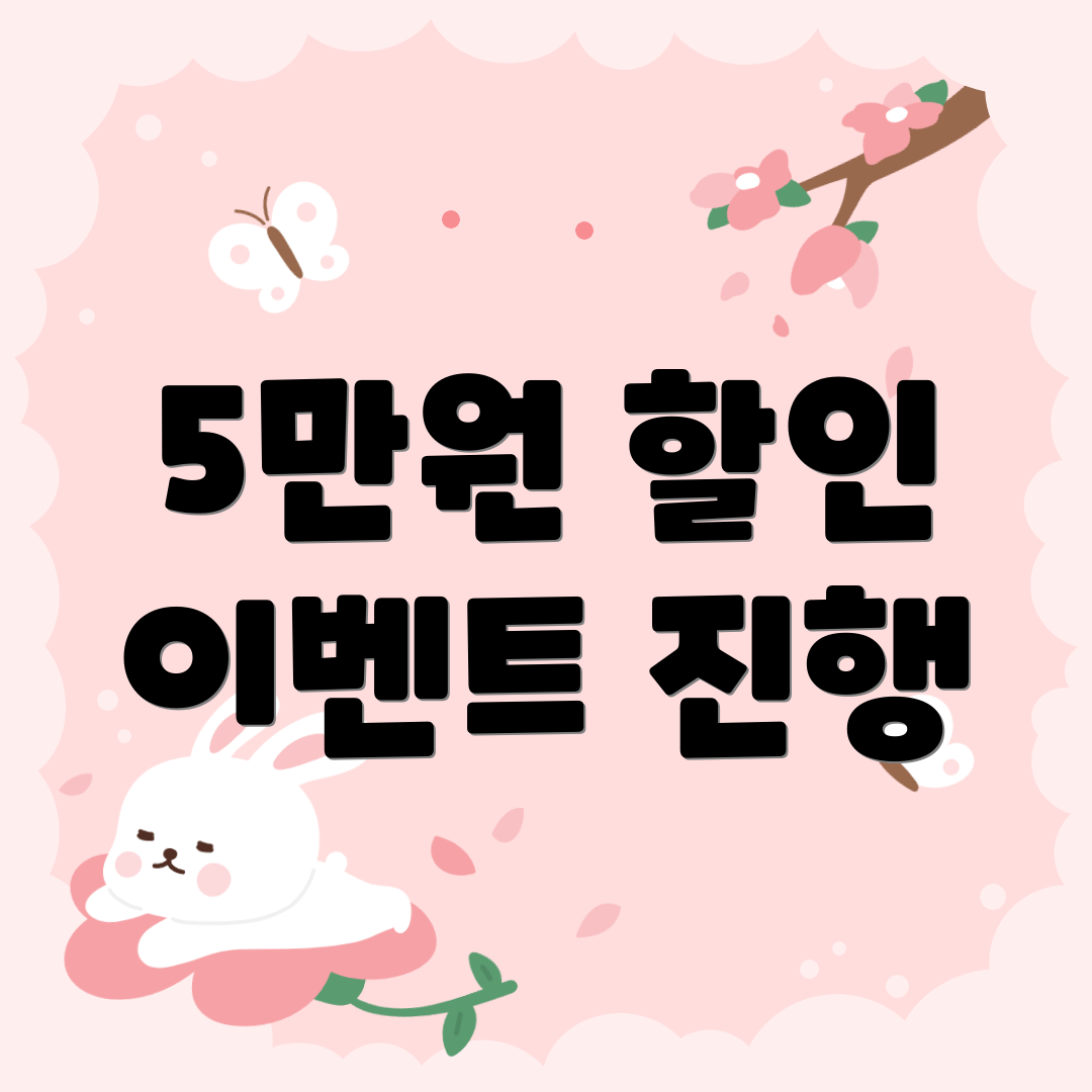 5만원 할인 이벤트 진행