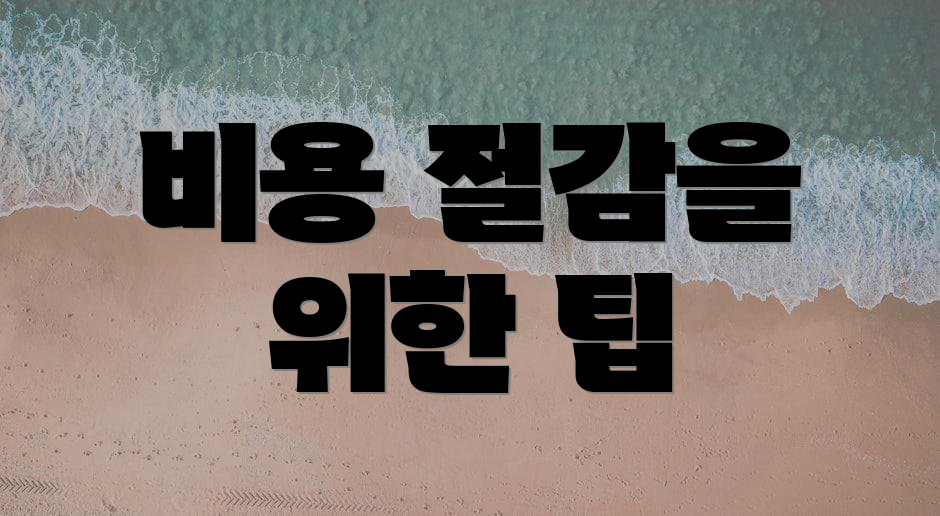 비용 절감을 위한 팁