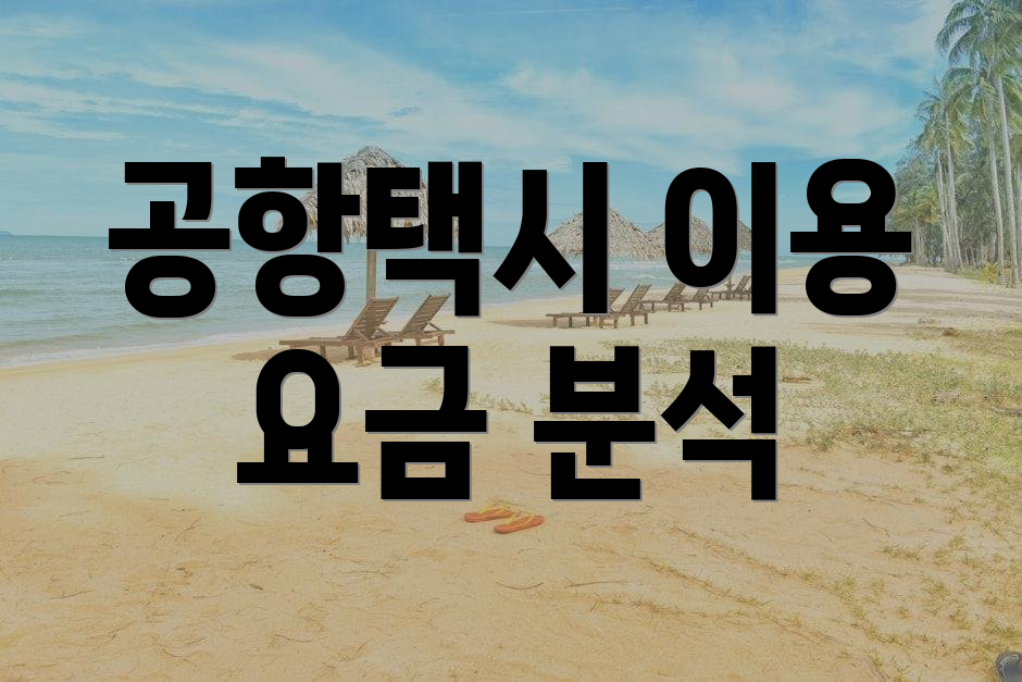 공항택시 이용 요금 분석