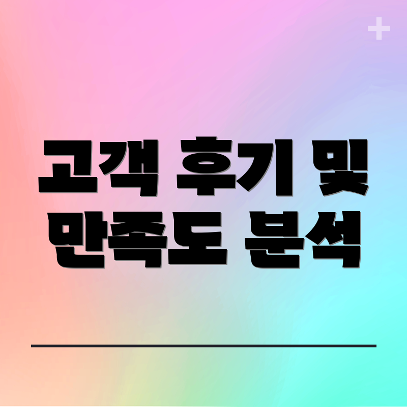 고객 후기 및 만족도 분석