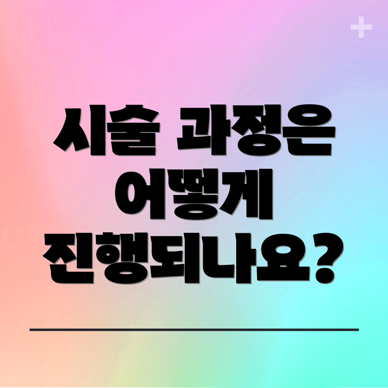 시술 과정은 어떻게 진행되나요?