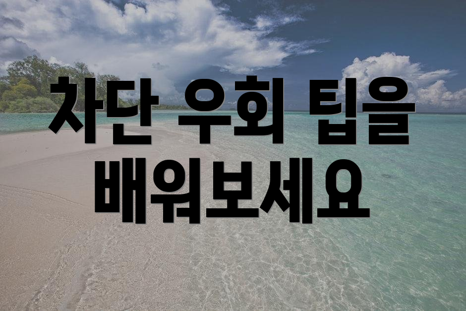 차단 우회 팁을 배워보세요