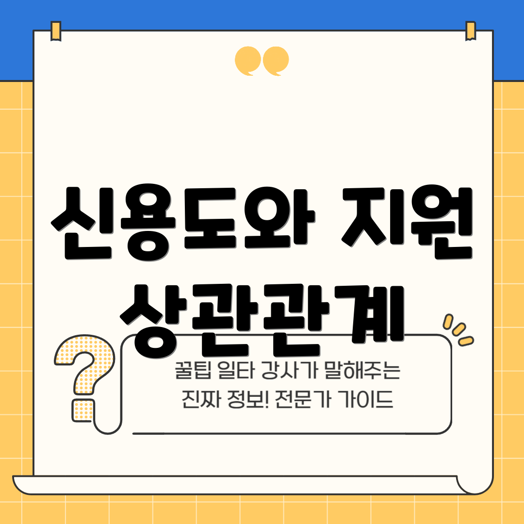 신용도와 지원 상관관계